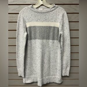 LOFT Women's Gray Speckled Crewneck Sweater